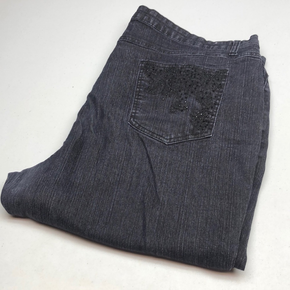 PREMIUM WESTPORT BLACKWASH STRAIGHT LEG JEANS 22Wx29 ⭐️